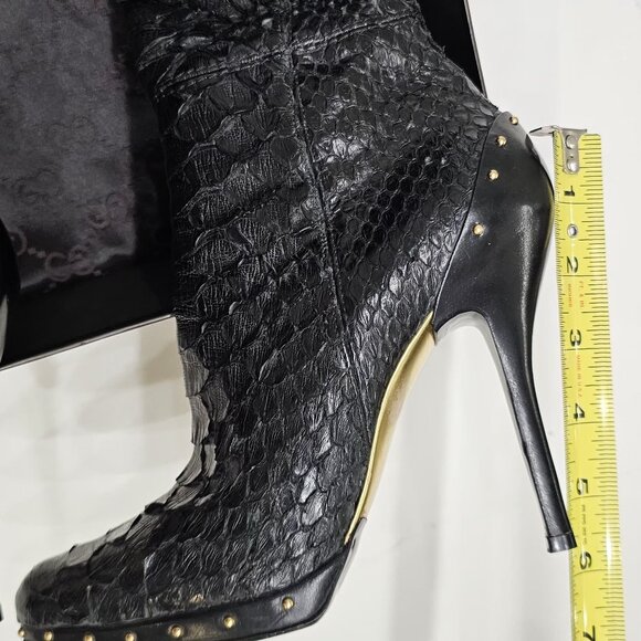 Original Gucci python over-the-knee stretch boots BLACK - Picture 11 of 16